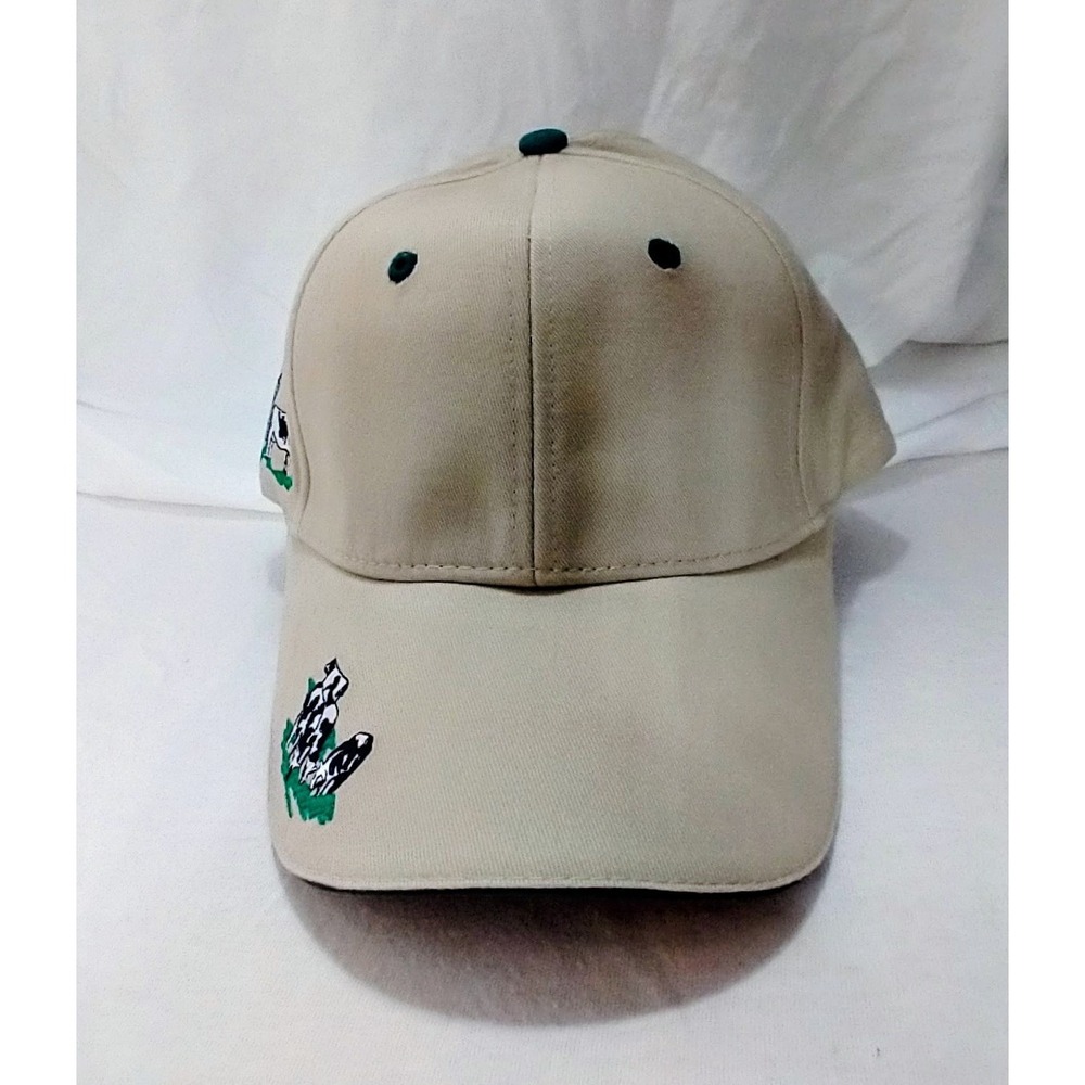 Adorable! *NEW* Khaki Embroidered Cow Cap Hat Cotton - Farmer 4H Cowgirl Western - Picture 5 of 6